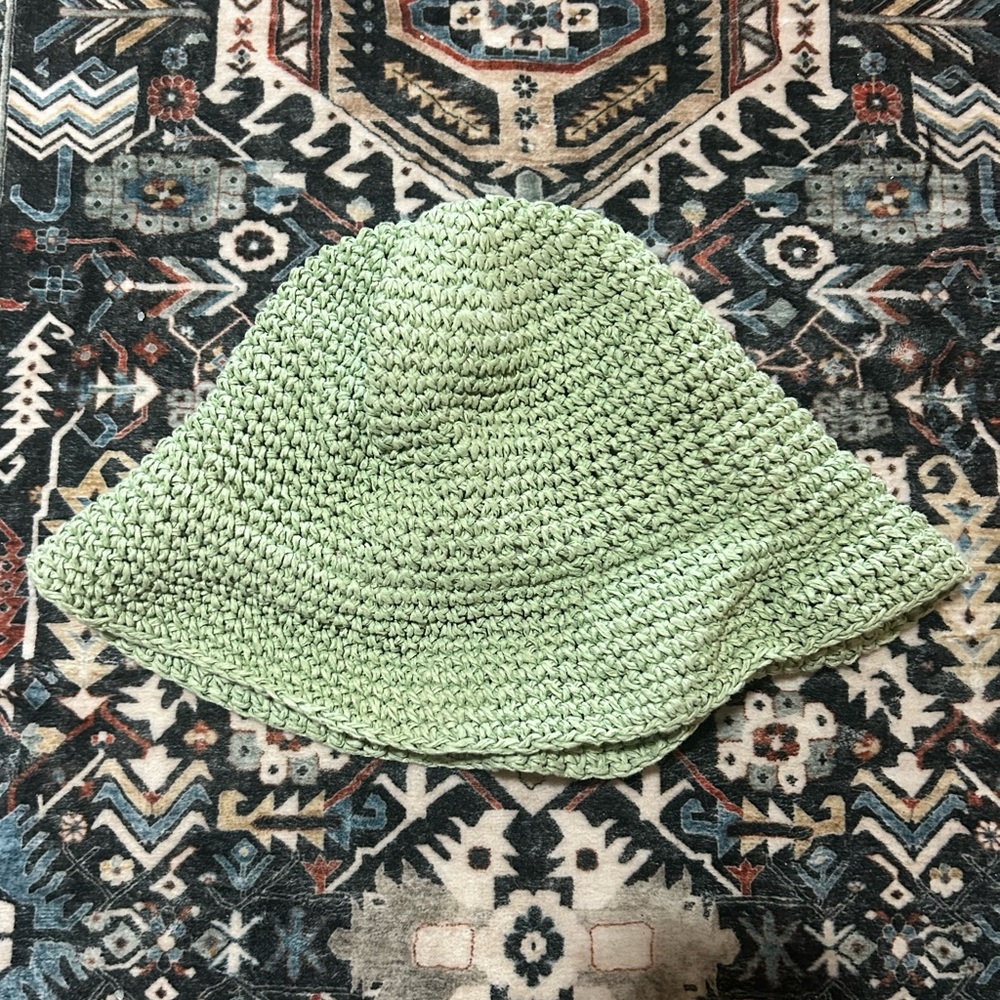 ASOS Green Straw bucket